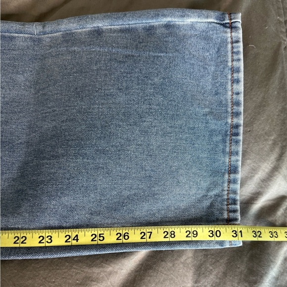 Nasty Gal Denim Corset and Baggy Jeans Set Womens 4 Loose Fit Y2K Baddie jnco - Picture 8 of 11